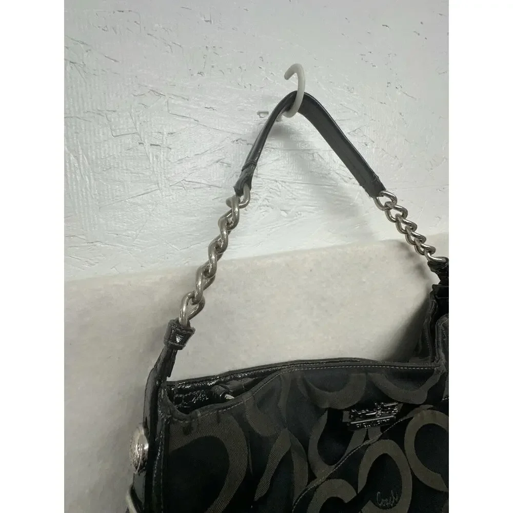 Coach Madison Luxury Designer Logo Tribeca Black Shoulder‎ Hobo Bag 14127 - Picture 4 of 9